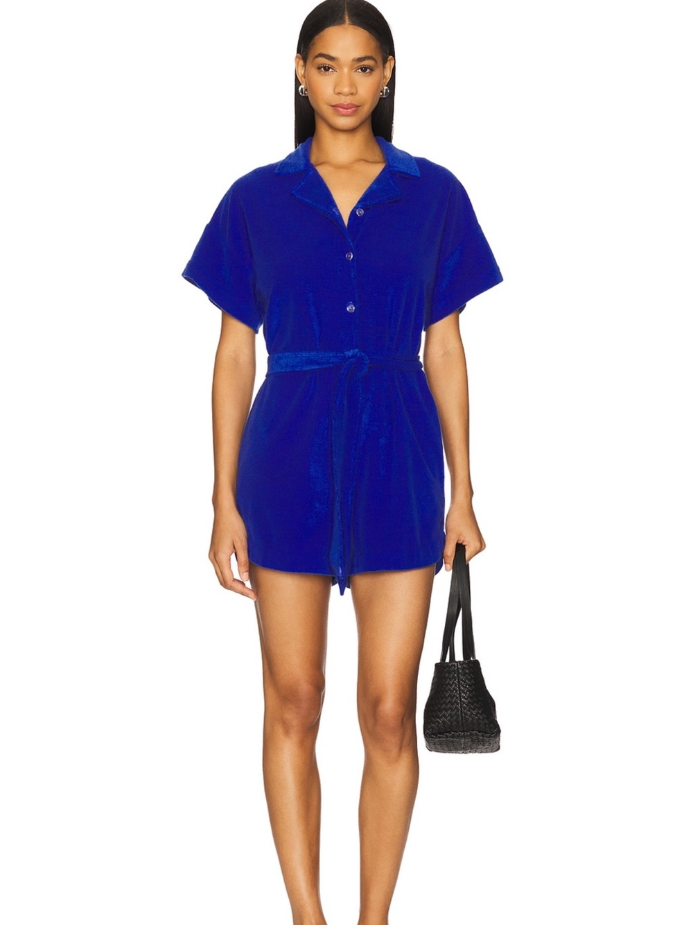 Loop Terry Romper in Cobalt Blue